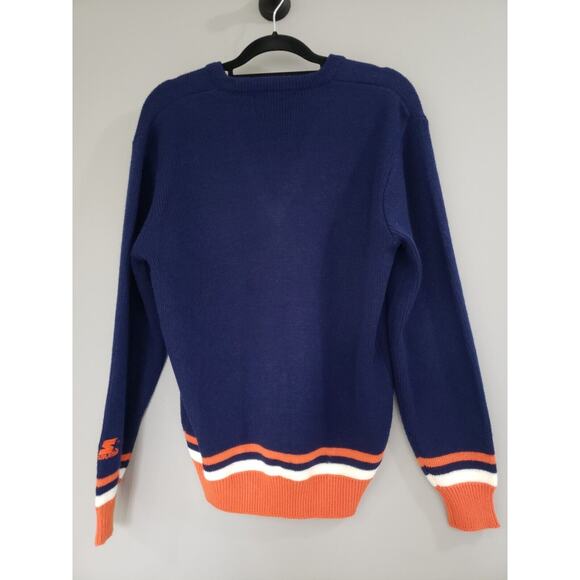 Vintage Starter‎ Chicago Bears Sweater NFL Football Mens V Neck Medium Pullover - Picture 6 of 7